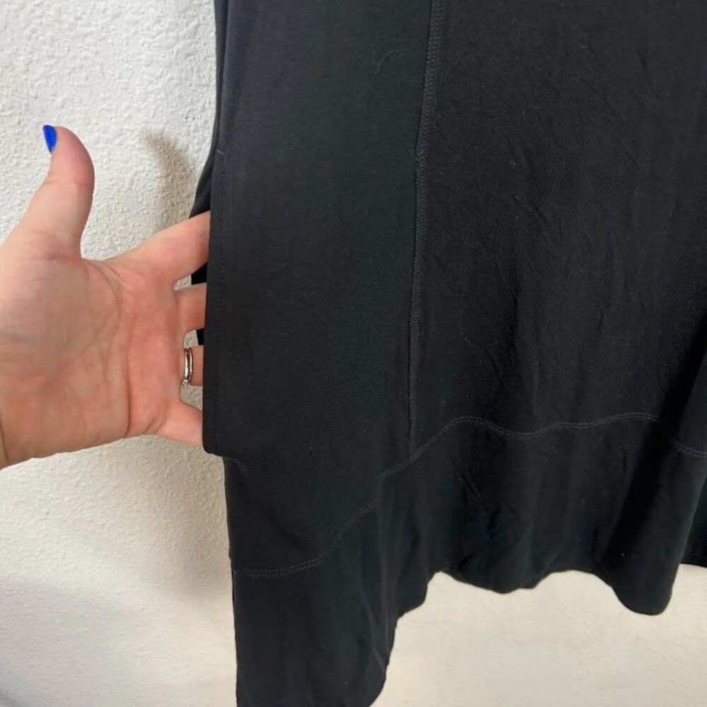NEW Soma Soft Jersey A Line Short Dress M Black Stretch Comfort Pocket NWT - Picture 4 of 6
